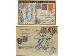 2560 ALEMANIA. 1921-25. 4 Covers And Cards With Swiss Postage Due Stamps. - Andere & Zonder Classificatie