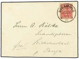 2563 AFRICA ORIENTAL ALEMANA. 1901 (Feb 9). Cover To TANGA Franked By 1900 Germania <B>10pf.</B> Carmine Tied By Superb  - Other & Unclassified