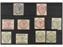 2588 * GRAN BRETAÑA. Sg.187/196. 1883. COMPLETE SET. Fresh Colour And Usual To Good Centering. <B>6 P.</B> Stamp Light C - Other & Unclassified