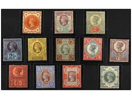 2590 GRAN BRETAÑA. 1887-92. Complete Set <B>1/2</B> To <B>1 Sh.</B> Well Centered (12 Values). FINE. Cat. 657£. - Other & Unclassified