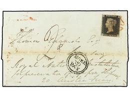 2594 GRAN BRETAÑA. 1840 (Aug 28). Entire Letter Used Within LONDON, Franked By Fine 1840 <B>1d.</B> Black, Pl.7, Lettere - Otros & Sin Clasificación