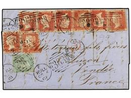 2616 GRAN BRETAÑA. 1861(Oct 2nd). Cover To Lucon, FRANCE Franked At 1s 8d Rate (under 1¾ Ounce Rate) Paid By 1856 <B>1s< - Sonstige & Ohne Zuordnung