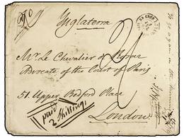 2628 GRAN BRETAÑA. 1869. SANTA CRUZ DE TENERIFE (Canary Islands) To LONDON. Unpaid Cover Charged In Arrival With Unusual - Sonstige & Ohne Zuordnung