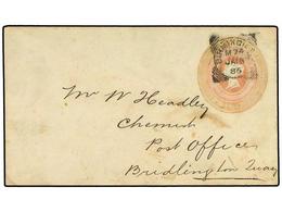 2644 GRAN BRETAÑA. 1886. <B>1 D.</B> Postal Stationery Envelope With Advertising Collar Of W&T AVERY/BIRMINGHAM, Cancell - Sonstige & Ohne Zuordnung