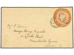 2648 GRAN BRETAÑA. 1891. <B>1 D.</B> Pink Advertising Postal Stationery Envelope With Collar For <B>PUBLISHERS OF THE PE - Autres & Non Classés