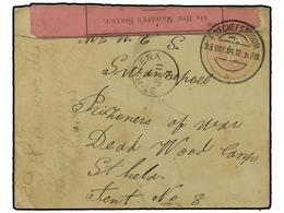 2674 AFRICA DEL SUR. 1901 (May 23). Great Britain <B>1d</B>. Pink Envelope Used To A Boer Prisoner Of War At 'Dead Wood  - Sonstige & Ohne Zuordnung