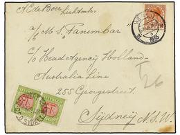 2717 AUSTRALIA. 1933. WENLO (Netherlands) To SYDENEY. <B>6 Cent. </B> Red Brown, Taxed On Arrival With Australian <B>1 D - Sonstige & Ohne Zuordnung