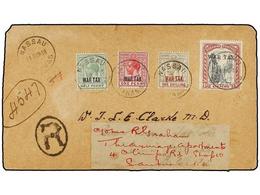 2729 BAHAMAS. 1918. NASSAU To U.S.A. <B>1/2 D., 1 D.</B> (2), <B>1 Sh.</B> <B>WAR TAX</B> Stamps, Arrival On Reverse. - Sonstige & Ohne Zuordnung