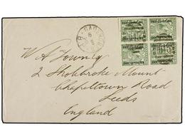 2743 BECHUANALAND. Sg.73 (4). 1920. GABERONES To ENGLAND. Block Of Four <B>1 P.</B> Green With <B>'1145'</B> Cancellatio - Autres & Non Classés