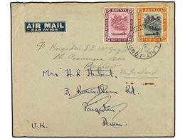 2747 BRUNEI. 1948. Cover Used To ENGLAND Bearing <B>25 C.</B> & <B>30 C.</B> (SG 87, 88) Tied By The <B>KUALA BELAIT/BRU - Other & Unclassified