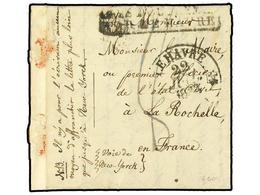 2755 CANADA. 1833. Transatlantic Mail From MONTREAL (text On Emigrants In 1752) Charged '8' And Forwarded From New York  - Otros & Sin Clasificación