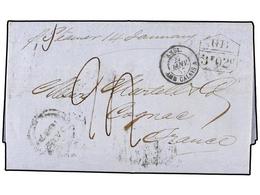 2760 CANADA. 1857 (January 12). MONTREAL To FRANCE. Endorsed 'Per Steamer 14 January' Via British Mail. Mark Of Exchange - Autres & Non Classés
