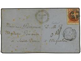 2766 SAN PEDRO Y MIQUELON. 1871 (Aug 29). ST. JOHN'S To ST. PIERRE MIQUELON. Cover To St. Pierre Miquelon Bearing Scarce - Sonstige & Ohne Zuordnung