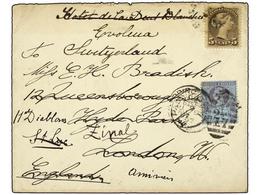 2773 CANADA. 1897. CANADA To LONDON. <B>5 Cents</B> Grey Redirected To SWITZERLAND With Great Britain <B>2 1/2 D. </B>st - Autres & Non Classés