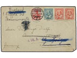 2778 CANADA. Sg.175, 176. 1911 (July). Cover From MONTREAL To DRESDEN Franked By 1902-10 <B>1c.</B> Green And Pair Of <B - Sonstige & Ohne Zuordnung