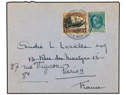2789 COOK. 1936. Cover To FRANCE Bearing France Briand <B>30 C.</B> Turquoise And Cook Island <B>2 D.</B> Black And Brow - Autres & Non Classés