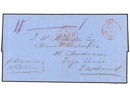 2794 DOMINICA. 1867 (29 Oct.). DOMINICA A ESCOCIA. Marca <B>PAID/AT/DOMINICA</B> Y Tarifa Manuscrita '1/-'. - Autres & Non Classés