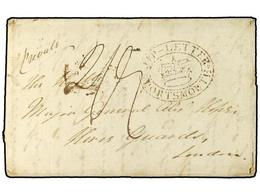 2819 GIBRALTAR. 1811 (Jan 24). Entire Letter To London Addressed To General Alex Hoper In London, Mailed On 'H.M.S. Topa - Other & Unclassified