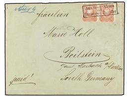 2878 COSTA DE ORO. 1887 (June). Woerman Line Cover To Reilstein, Manuscript <I>'Accra'</I> At Upper Left In Blue, Franke - Other & Unclassified