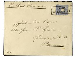2881 COSTA DE ORO. 1889 (Oct 11). Woerman Line Cover Endorsed From Quittah To Bremen Franked By Germany 1885 <B>20pf.</B - Otros & Sin Clasificación