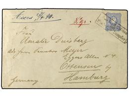 2884 COSTA DE ORO. 1890 (April 27). Woerman Line Cover Endorsed From Accra To Hamburg With Germany 1885 <B>20pf.</B> Ult - Otros & Sin Clasificación