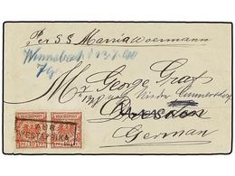 2894 COSTA DE ORO. Sc.48. 1900 (July 13). Cover Endorsed 'Per S.S. Maria Woermann' To DRESDEN (Germany) Endorsed At Uppe - Andere & Zonder Classificatie