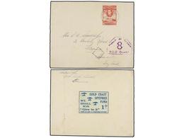 2899 COSTA DE ORO. 1941 (10 Septiembre). GOLD COAST To LONDON. <B>1 1/2 D. </B>red On Reverse Very Scarce Blue <B>GOLD C - Other & Unclassified