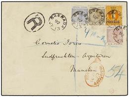 2902 GRENADA: GRENADINAS. 1892. Registered Cover Franked With <B>1883 2 1/2 D., 6 D., </B> And <B>8 D.</B>, Plus <B>1886 - Sonstige & Ohne Zuordnung