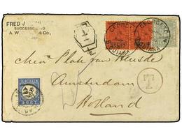 2907 GUAYANA BRITANICA. 1905 (May 5). Underpaid Cover To Amsterdam Franked By Contemporarily Defective <B>1c</B>. Green  - Otros & Sin Clasificación