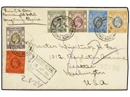 2919 HONG KONG. 1906. Registered Cover To WASHINGTON STATE Franked By 1903-06 <B>1 C., 2 C., 4 C., 5 C., 8 C.</B> And <B - Autres & Non Classés