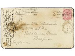 2943 INDIA INGLESA. 1873 (Jan 15). Cover To BEDFORD, HERTS (UK) Endorsed 'Via Brindisi', Franked By Single Usage Of <B>8 - Autres & Non Classés