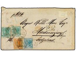 3014 MALAYA. 1875. <B>MALAYA. </B>Cover Used To SWITZERLAND Bearing <B>8 C., 12 C. & 24 C. (2)</B> (SG 14a, 15a, 16) All - Otros & Sin Clasificación