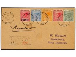 3016 MALAYA. 1895. Registered Windrath Cover To SINGAPORE Franked By 1891-95 <B>1 C., 2 C.</B> Both Colours And <B>5 C.< - Other & Unclassified