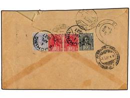 3029 MALAYA. 1927 (April 1). Registered Cover To Italy Franked On Reverse With 1922-23 <B>8c</B> Carmine Rose Pair, <B>1 - Otros & Sin Clasificación