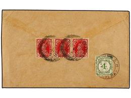 3034 MALAYA. 1941. KARAIKUDI (India) To TANJONGMALIM. <B>1 Anna</B> (3) Taxed On Arrival With Malaya <B>4 Cts.</B> Green - Other & Unclassified