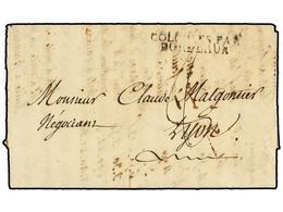 3063 MAURICIO. 1805 (April 28). ILE DE FRANCE To LYON. Entire Letter With <B>COLONIES PAR/BORDEAUX</B> Entry Mark (Salle - Sonstige & Ohne Zuordnung