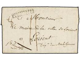 3064 MAURICIO. 1816 (May 26). PORT LOUIS To L'ORIENT. Entire Letter With <B>COLONIES PAR/LA ROCHELLE </B>entry Mark (Sal - Andere & Zonder Classificatie