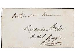 3073 MAURICIO. 1843 (June 8th). Autograph Letter Signed By A. Thom, 8 June 1843, Addressed To Stokes On Board 'The Beagl - Autres & Non Classés