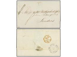 3075 MAURICIO. 1848. MAURITIUS To LONDON. Folded Letter <B>SHIP-LETTER</B> Mark, On Reverse<B> MAURITIUS/POST OFFICE</B> - Autres & Non Classés