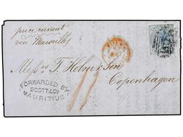 3079 MAURICIO. 1861 (July 3). Entire Printed Prices Current Mailed From PORT LOUIS To COPENHAGEN, Franked By 1860 <B>2 D - Sonstige & Ohne Zuordnung