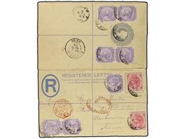 3083 MAURICIO. 1894. Circulada A FRANCIA. Entero Postal De <B>2 Cents.</B> Gris Con Franqueo Complementario De <B>1 Ctvo - Otros & Sin Clasificación