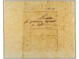 3096 NUEVA ZELANDA. 1857. <B>COOK ISLANDS</B>. Entire Letter Datelined At Top '11 Mars 1857, Mangia' Addressed To The Go - Sonstige & Ohne Zuordnung