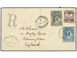 3112 NIGERIA. 1894 (23 May). Envelope Registered To BIRMINGHAM, Bearing 1892 <B>5 D.</B> Dull Purple And Blue And 1894 ( - Sonstige & Ohne Zuordnung
