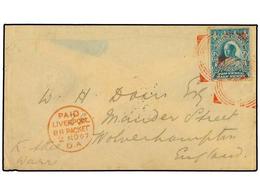 3118 NIGERIA. 1897 (Oc. 4). Fron WARRI (sender¦s Endorsement At Lower Left) To WOLVERHAMPTON, Franked By 1894 <B>2 1/2 D - Autres & Non Classés