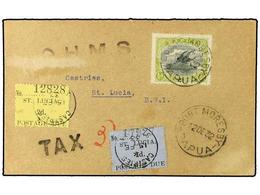 3134 PAPUA Y NUEVA GUINEA. 1932 (Dec 12). <B>'Panton'</B> Cover To Castries Under-franked By 1919 <B>½d</B>. Tied By <B> - Other & Unclassified