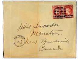 3140 SANTA HELENA. 1901. Cover Bearing <B>1 D.</B> Ovpt Pair Cancelled By The Broken Bars Hs Supported By The <B>ST HELE - Other & Unclassified