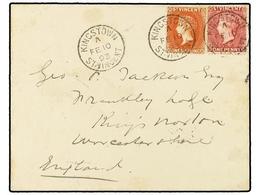 3159 SAN VICENTE. 1893 (Feb 10). Cover To King's Norton Franked By 1885 <B>1d</B>. Rose Red And 1891 <B>1sh</B>. Bright  - Autres & Non Classés