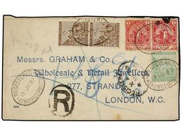 3185 CABO DE BUENA ESPERANZA. 1899. KING WILLIAM'S To LONDON. Registered Cover With <B>1/2p., 1p.</B> (2) And <B>2p.</B> - Sonstige & Ohne Zuordnung