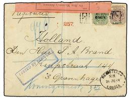 3192 AFRICA DEL SUR. Sg.226, 232. 1901. <B>BOER WAR</B>. PRETORIA To HOLLAND. <B>1/2 P.</B> And <B>6 P.</B> Registered C - Autres & Non Classés