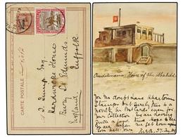 3199 SUDAN. 1913. <B>3 M.</B> Postal Stationery Card, Uprated <B>1 M.</B> Tied By <B>KHARTOUM</B> Cds And Addressed To B - Sonstige & Ohne Zuordnung